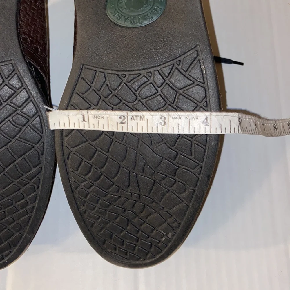 H. S. Trask Brown Leather Lace Up Two Tone Oxford Size 9 M Shoes